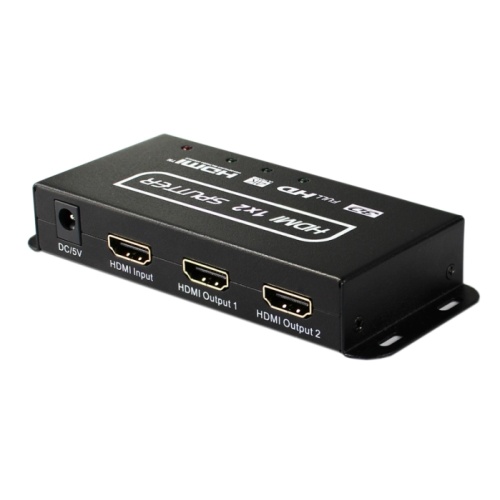 2 port 4K HDMI Splitter with mounting ear
