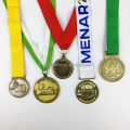 Medalla de metal de deportes de esquí personalizado antiguo de diseño 3D