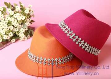 2014 popular fashion beautiful women wool felt hats for wedding
