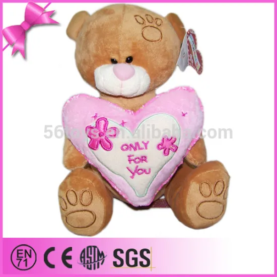 2015 embrace red heart cute plush gift valentines soft doll bear