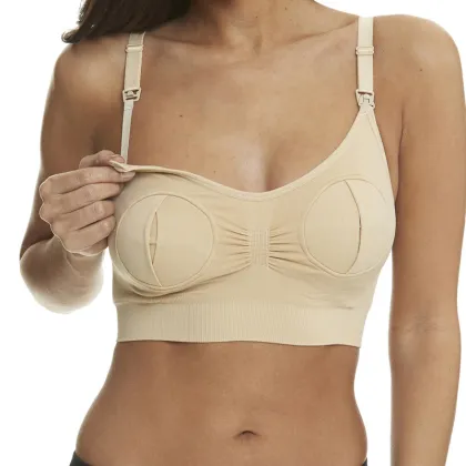 Ladymate ODM/OEM Wire-Free Front Buckle Maternity Bra for Breastfeeding