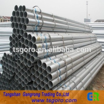 hebei low carbon or mild steel welded zinc coated tube price from tangshan