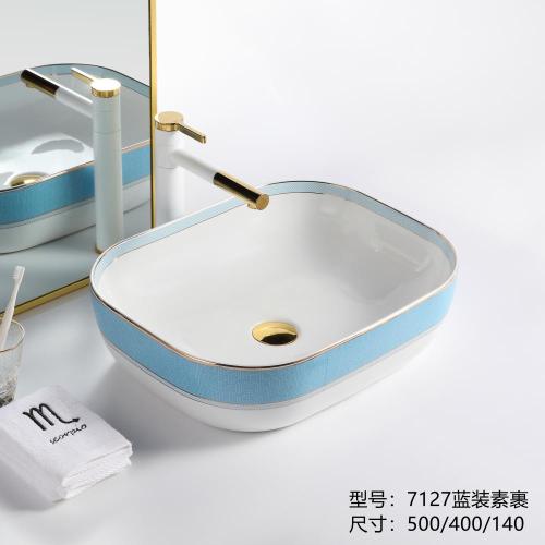 Thiết kế thời trang bồn rửa phòng tắm bồn rửa trên basin gốm hàng đầu