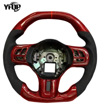 Black Carbon Fiber Leather Steering Wheel for Mitsubishi Evo10