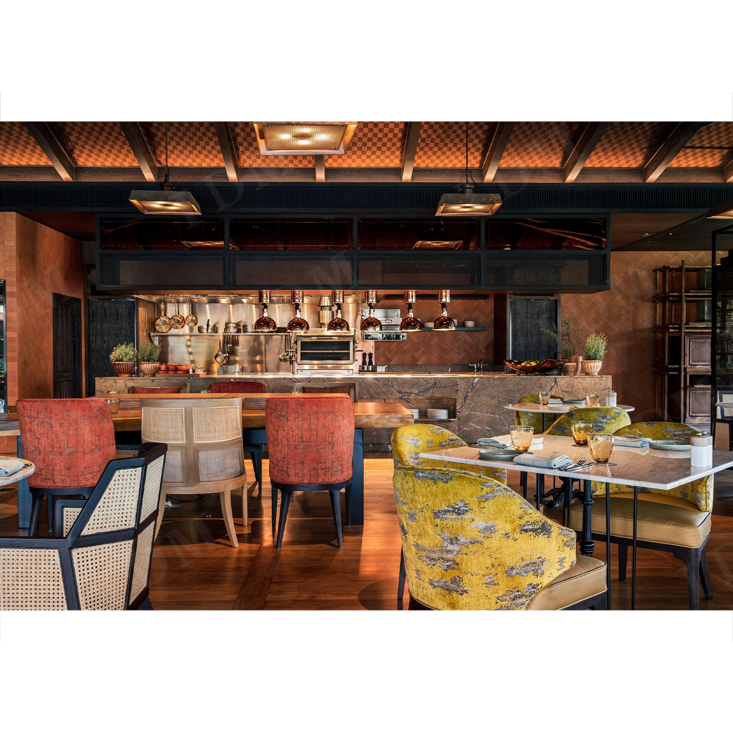 Fast Food Cafe Metal Coffee Table Restaurant Table
