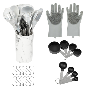Top Selling Eco-Friendly Silicone Kitchen Utensil Set: 36 Piece Easy-Clean Kitchenware Collection