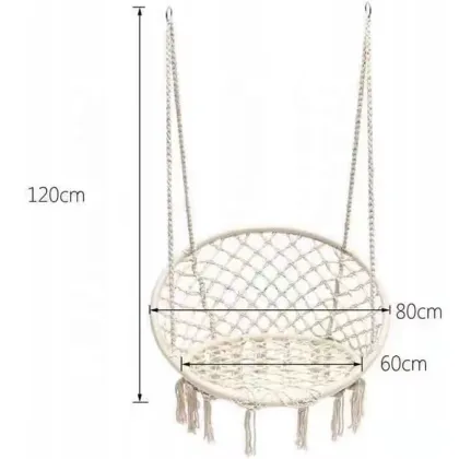 Modern Cozy Full Cushion Patio Macrame Swings - New Arrival for Balcony
