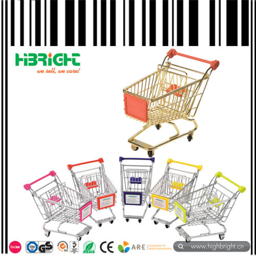 Gold Wire Mini Shopping Cart for Promotional