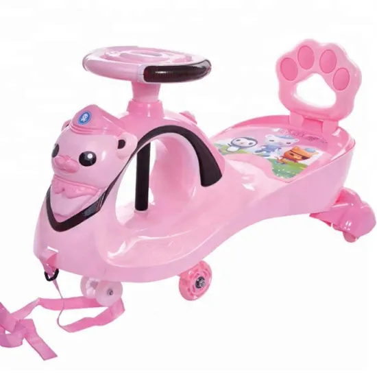 Wholesale 2019 Cartoon Toy Cars: Swing Music & Light Twist Car for Kids, Suitable for Both Girl and Boy