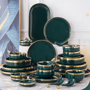 Custom Design Porcelain Restaurant Dinnerware Set - Luxury Bone China Plates and Bowls