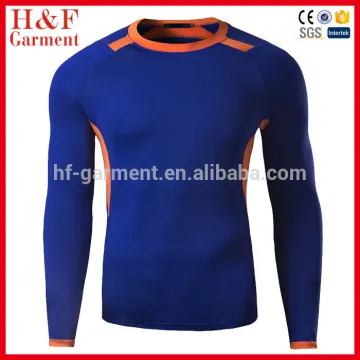 Hot sale slim tight fit men's long sleeve t shirts for body building