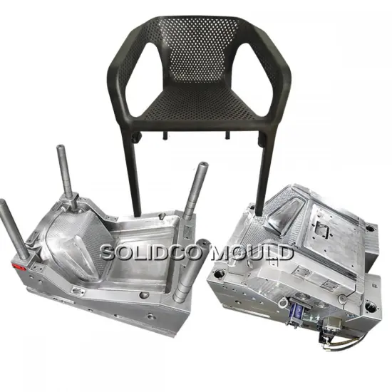 Red Resin Rotational Mold Plastic Stackable Chair