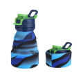 Solución de viaje con botella de agua de silicona plegable mediana