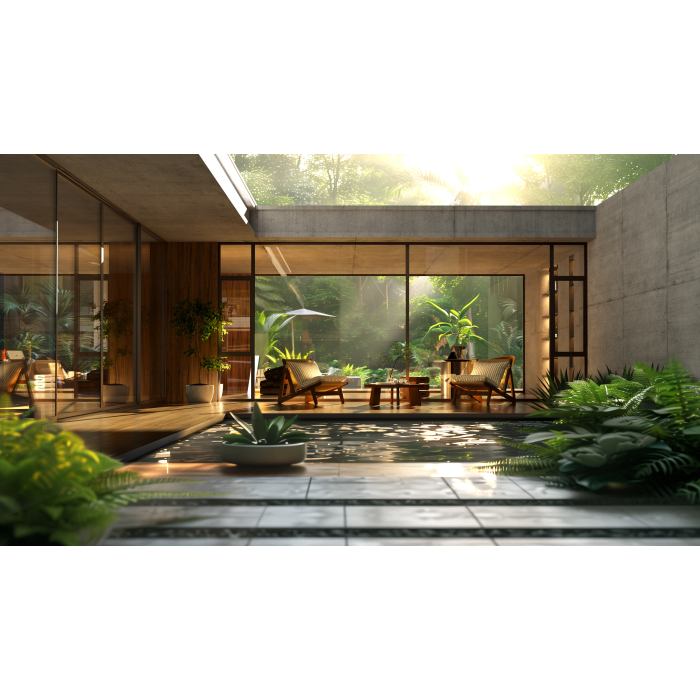 Sistema de janela de batente de alumínio à prova d'água