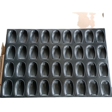 Schwarzer Nicht-Stick-Madeleine-Schimmelpilzkuchenpfanne zum Backen von Ofen