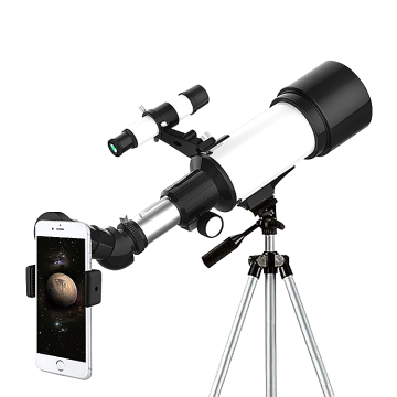 150倍の倍率を備えたプロの70mm桁望遠鏡：三脚やファインダースコープを含む子供やアマチュアの天文学者に最適 - ポータブルデザイン