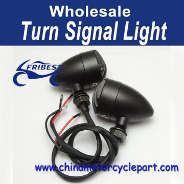 10mm Amber Lights Black Metal Body with Orange Lens 2 Wires Motorcycle Turn Signal Lights FLIHA004OR