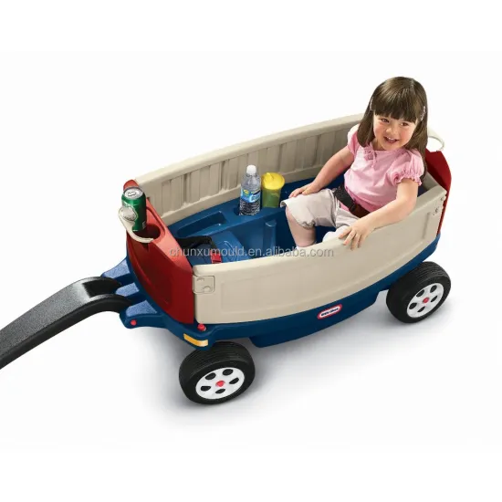 Rotational Moulding of Plastic Polyethylene Wagon and Cast Aluminium Mould