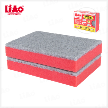 Dual Layer Kitchen Sponge Scouring Cleaning Pad