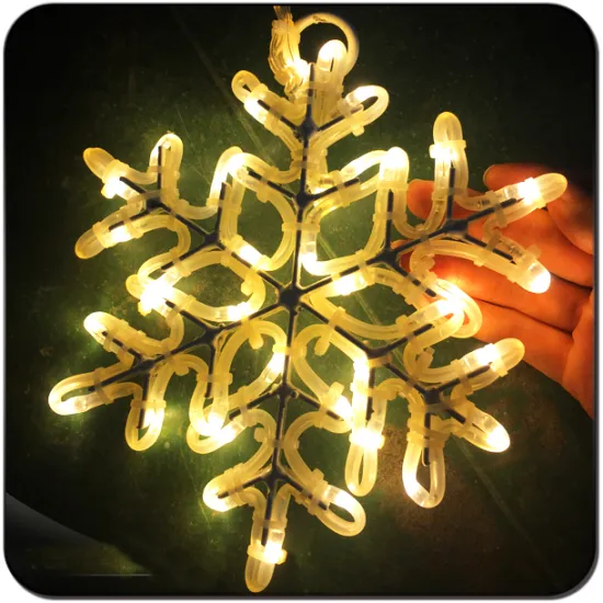 Led window hanging snowflake lights