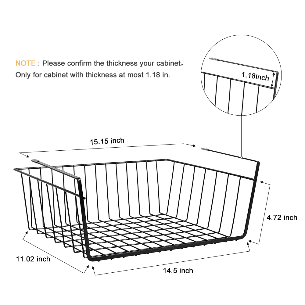 Under Shelf Basket 4 Pieces