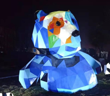 Cartoon Panda A Lichter