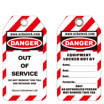 Perforated PVC Plastic Label 'DO NOT OPERATE' Safety Lock-Out Tags