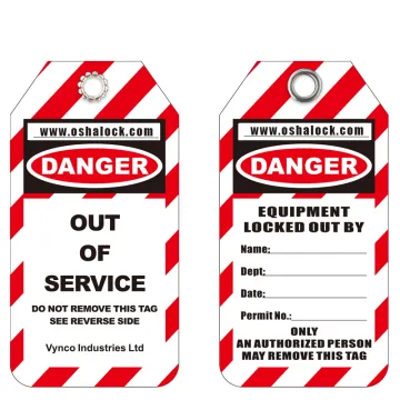 Perforated PVC Plastic Label 'DO NOT OPERATE' Safety Lock-Out Tags