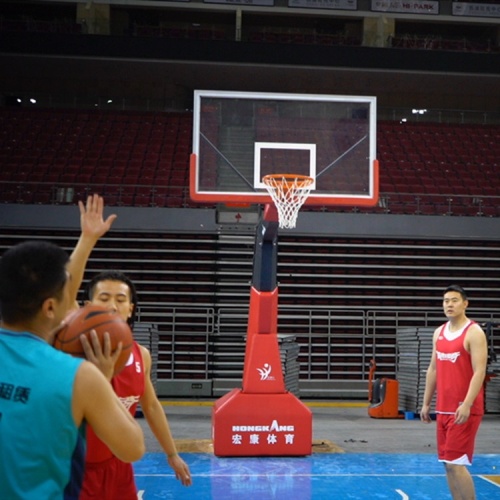 Adjustable Electric Folding Basketball Stand for Sale