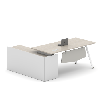Mesa de escritório moderna em forma de L para gerente