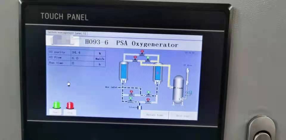 6nm3 Oxygen Negerator Touch Panel