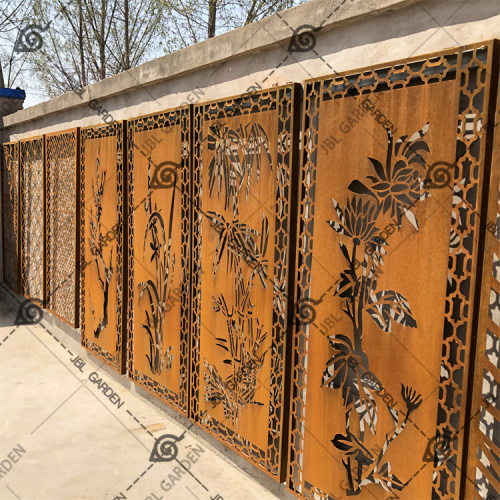 Metal outdoor privacy corten steel screen