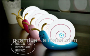 rechargeable battery wall night lights snail design