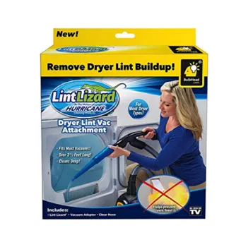 As Seen On TV Lint Lizard Vacuum Hose Attachment by BulbHead, Removes Lint from Your Dryer Vent, Power Clean