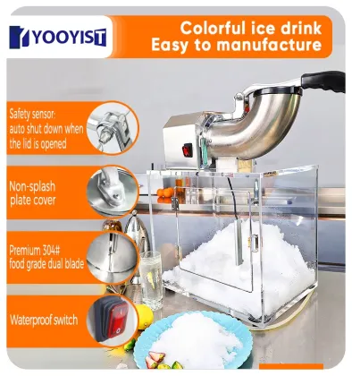 Factory Price High Capacity 300W Ice Shaver Machine Commercial Snow Ice Shaving Machine Electric Shaved Ice Machine