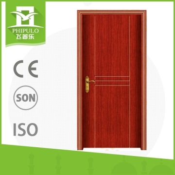Modern design sun proof pvc entrance wood door with good quality from chinese