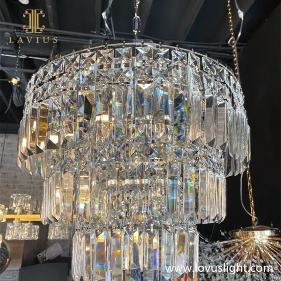 Zhongshan creative crystal custom retro classic creative shopping mall large-scale project chandelier