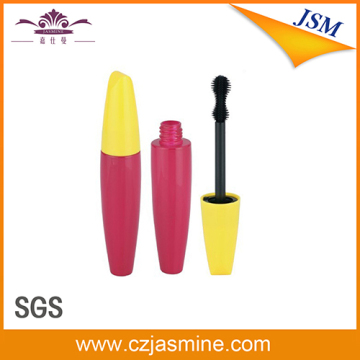 oval shape shiny plastic empty mascara tube