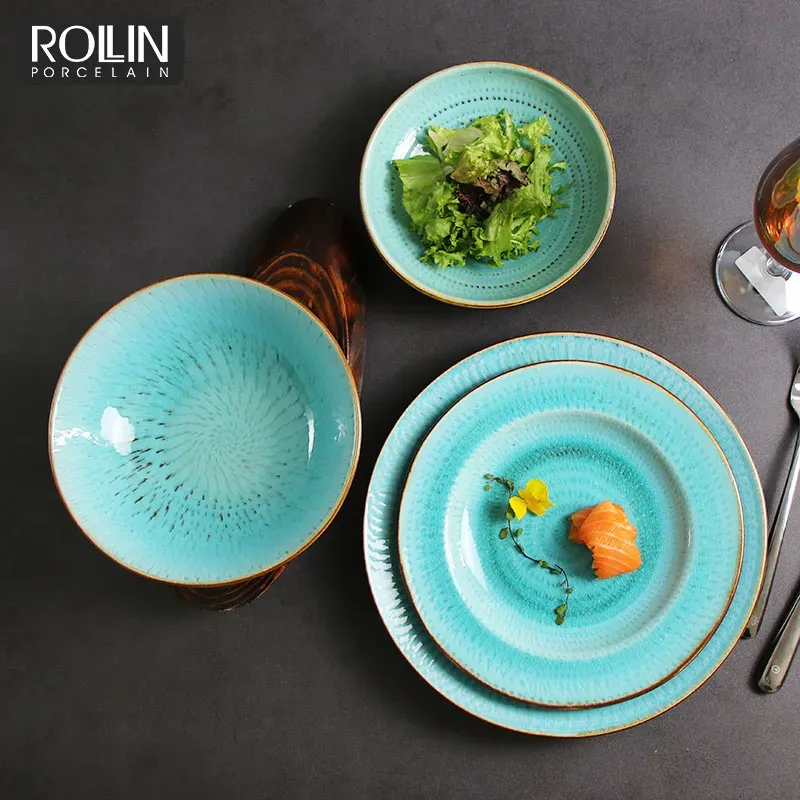 Guangzhou New Product Porcelain Tableware Ceramic Dinner Set
