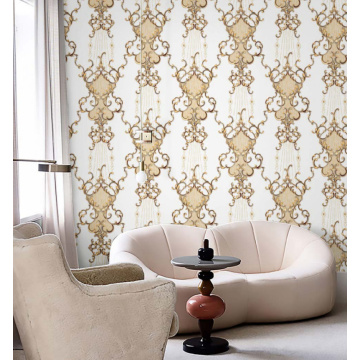 European Wallcovering waterproof damask 3D emboss wallpaper