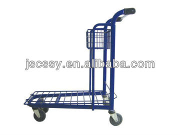 good quality power coating cargo flat trolley