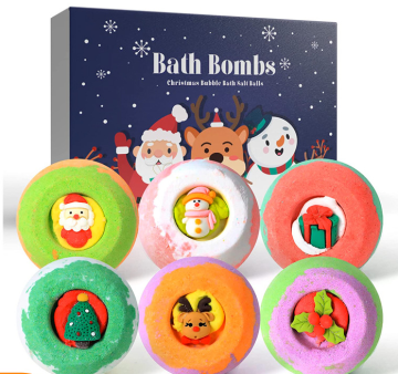 Private Label Custom Natural Handcrafted Bath Bomb Gift Set: Colorful Bubbles for Kid's Christmas