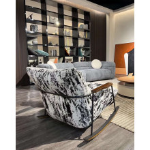 Modern Artistic Lounge Chair with Metal Frame
