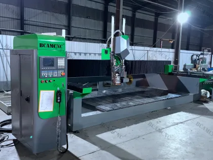 4 Axis Bridge Saw CNC Cutting Machine for Dekton Granite - 45 Degree Miter Cutter