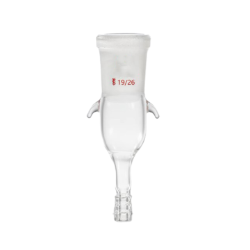 Laboratory Borosilicate Glass Straight Gas Insertion Adapter with Ear Pricks and Standard Adapter