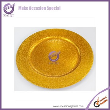 18274 plastic mobile phone antique imitation gold charger plate