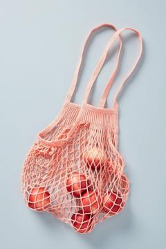 sacca per la spesa in maglie di cotone a rifiuti di rifiuti