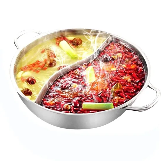 Two Compartments Flavor Induction Cooker Separation Induction Polishing Soup Cooking Hot Pot