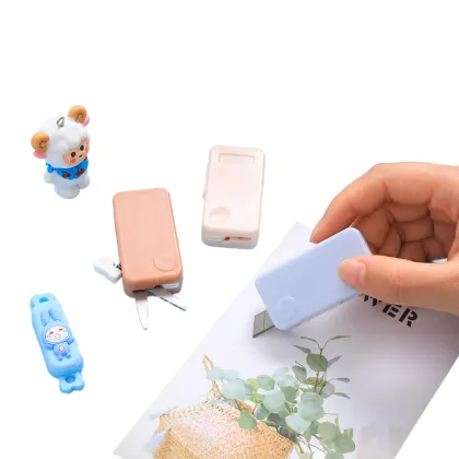 Portable Mini Multifunctional Utility Knife - Creative Scissors Stationery Knife in 3 Colors