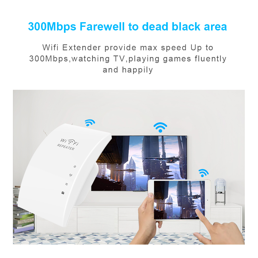 موسع واي فاي يصل إلى 300Mbps WiFi Repeater